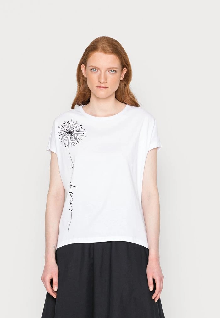 T-Shirt ANNA FIELD Anna Field Print T-shirt Blanche Femme | WQQ-3740232